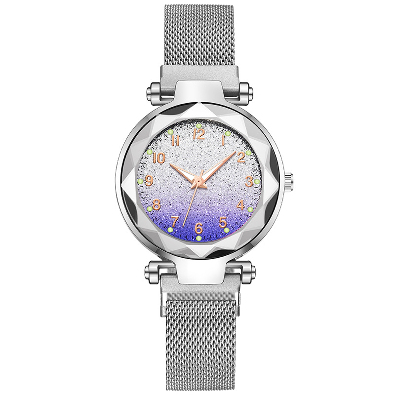 Best-vendeur Sur Douyin Gypsophila Montre En Gros Ciel Étoilé Lumineux Montre Magnétique Boucle Quartz Montre Aimant Femmes De Montre display picture 5