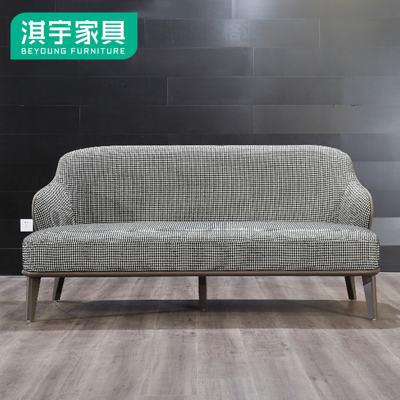 厂家供应新款意式风格布艺沙发 定制款简约客厅沙发 双三人位沙发|ms