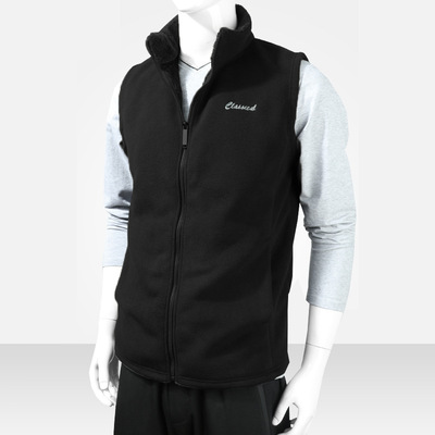 秋冬新品男式抓绒马甲 珊瑚绒加厚保暖马甲批发 无袖坎肩摇粒背心