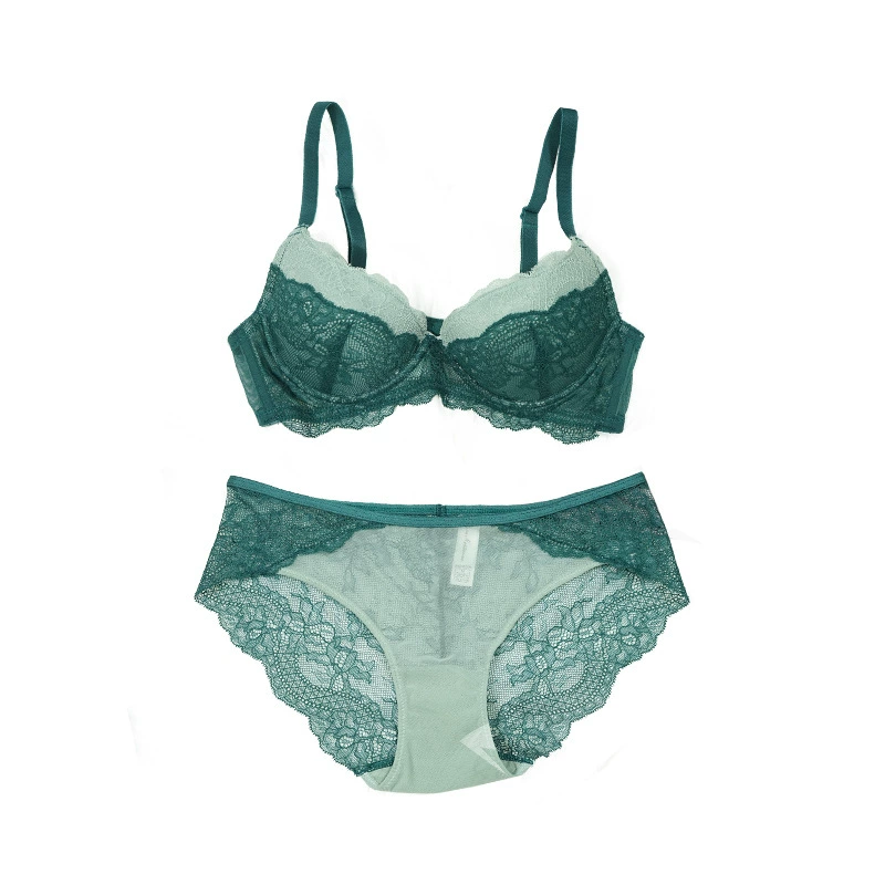 Lace thin wireless bra, supporting underwear, set, custom-made, beautiful back