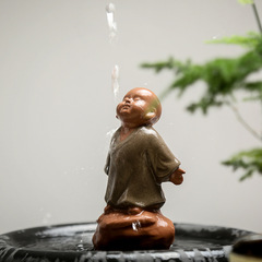 Porcelain Zisha Small Monk Tea Pet Ornament Fine Quality Handcrafted Personality Character Little Monk Tea Set Tea Ceremony Accessory