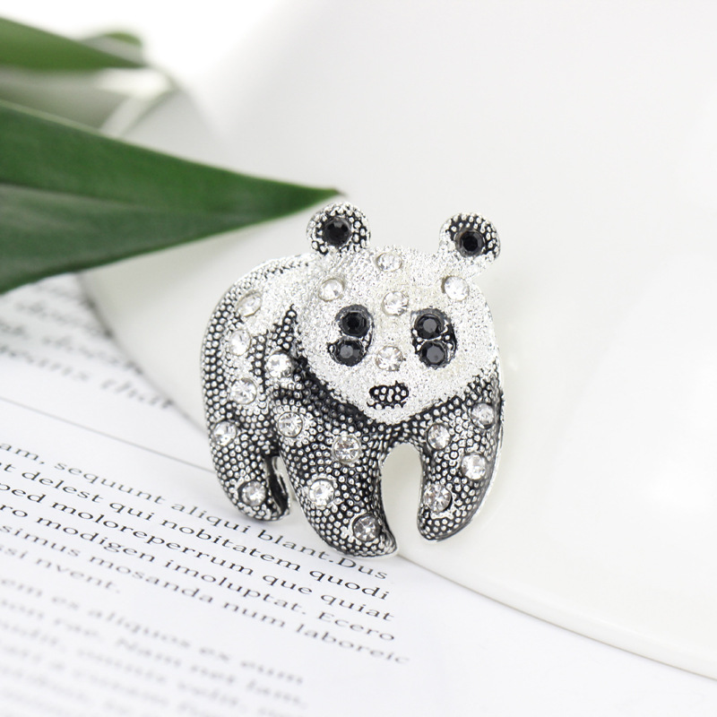 mignon panda dessin anim broches diamant broches filles cadeaux corsagespicture4