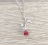 Accessory, red pendant, necklace, chain for St. Valentine's Day, European style, Birthday gift