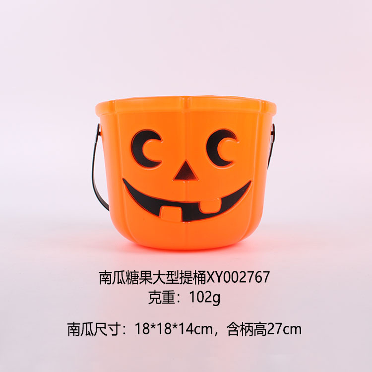 Cubo de calabaza para Halloween para niños, con sonido y luz, para regalo, al por mayor