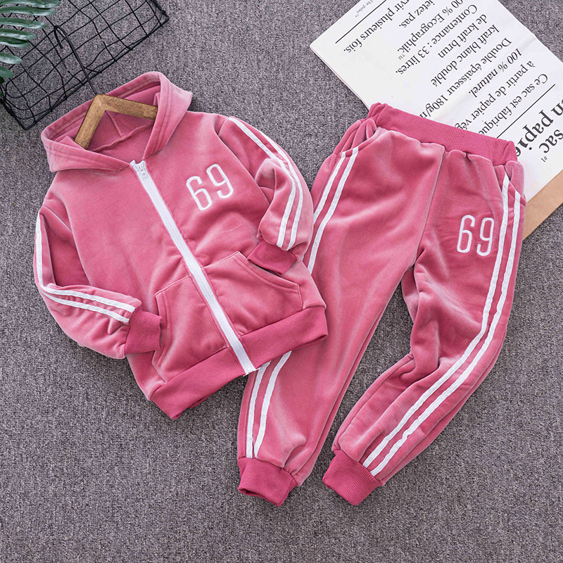 children suit Autumn and winter 2019 new pattern baby Two piece set Western style Boy coat girl motion Autumn