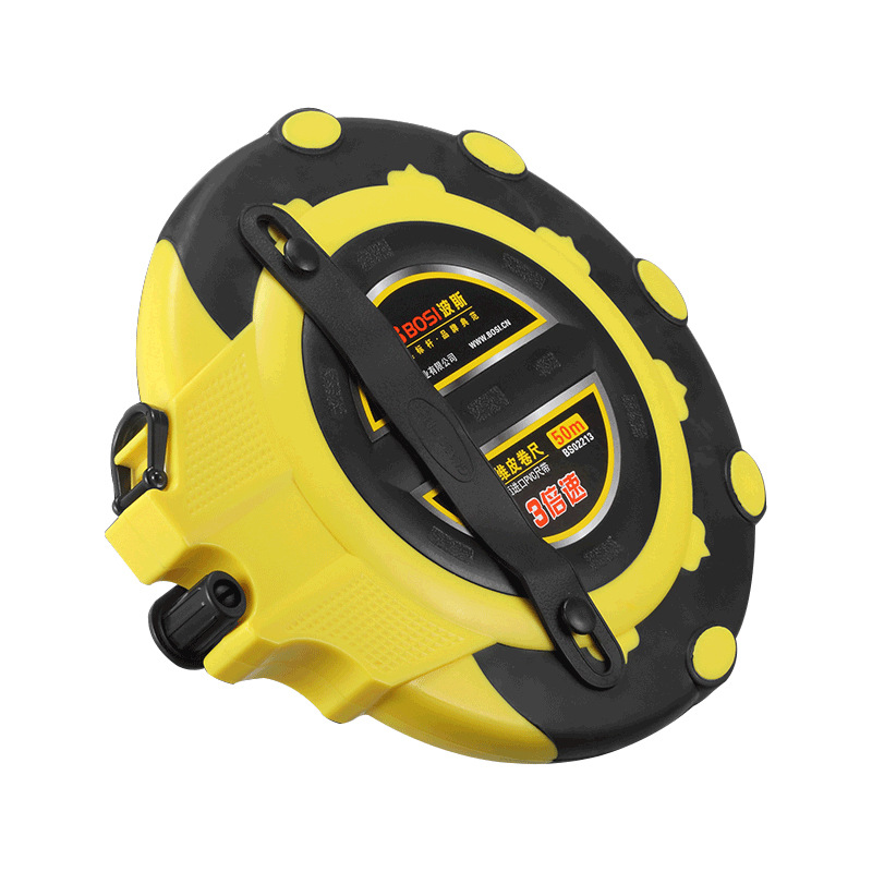 波斯双面纤维皮卷尺10/20/30/50米手摇收尺软皮尺测量工具尺子