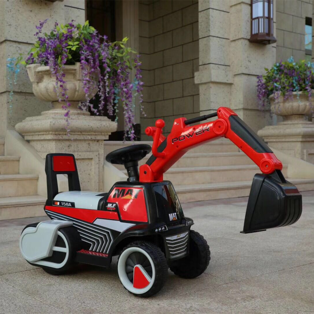 儿童挖掘机新款挖土机可坐可骑男孩玩具车充电音乐大号工程车