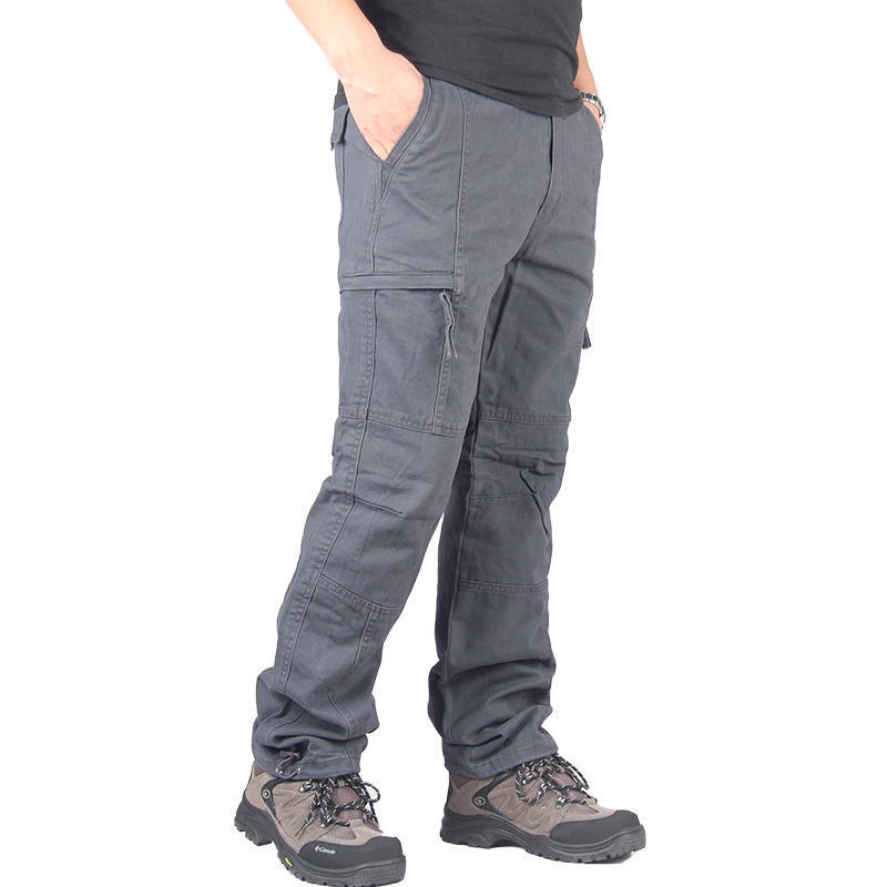 Pantalones de trabajo transfronterizos de AliExpress para hombres, pantalones sueltos rectos y multibolsillos para primavera y verano, deportes de talla grande para jóvenes de moda