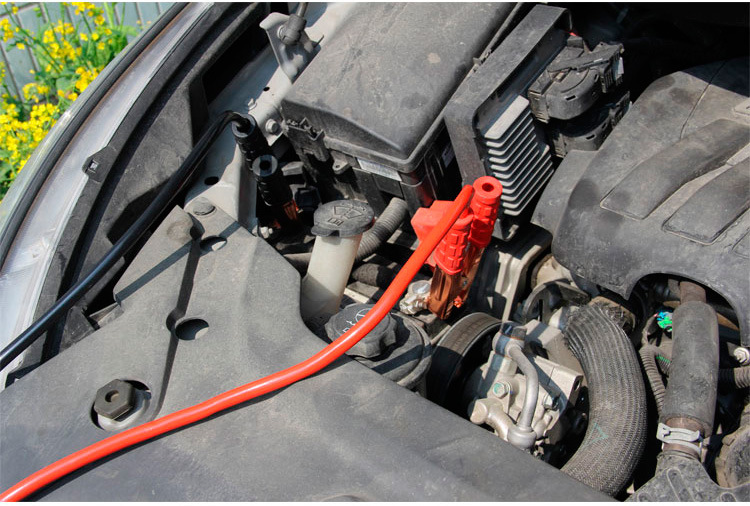 Car battery connection line fire wire bold fire copper line emergency connection line battery clip across the River Dragon Fire wire