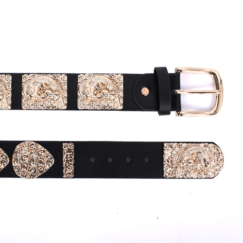 Hanfu belt, leather belt, women's girdle accessories, round-neck robe, flying fish suit, brocade clothing belt, men's all-match ethnic style belt