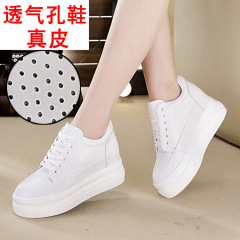 2023 Autumn New Women's Shoes Korean Version Thick Sole Height Heels Casual Sports Student Women's Shoes Dropshipping