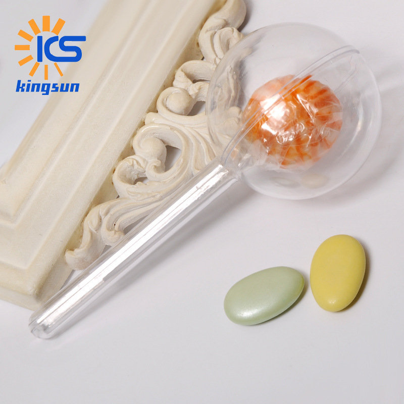 棒棒糖造型糖果盒6CM球棒透明糖果收纳包装盒欧式喜糖盒子批发