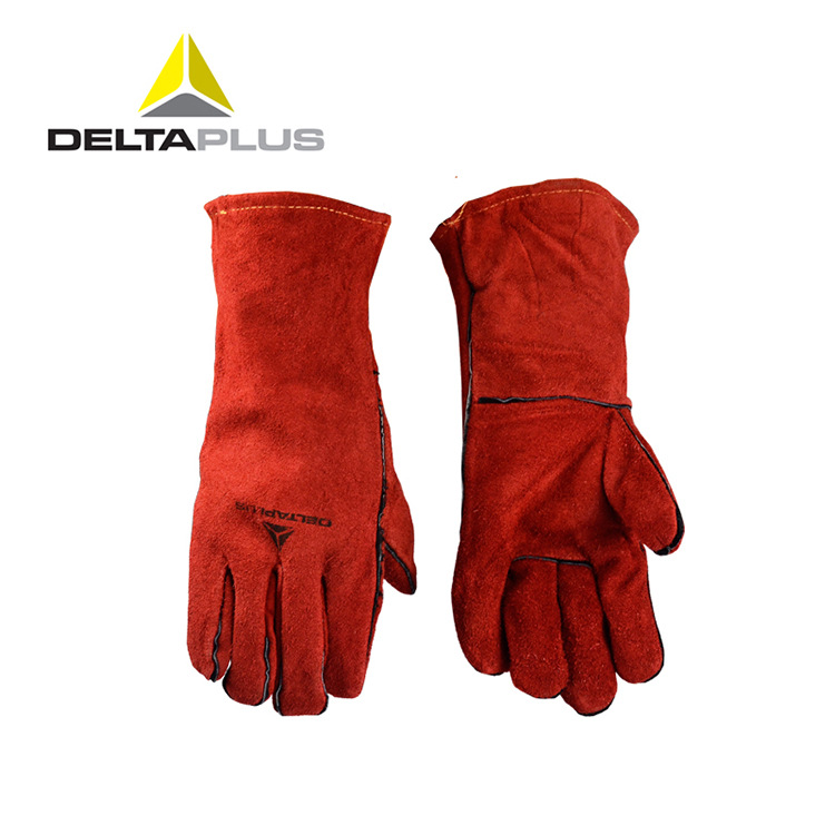 The Delta 205515 cowhide heat insulation Welder protect glove Splash Flame retardant cotton lining Electric welding glove