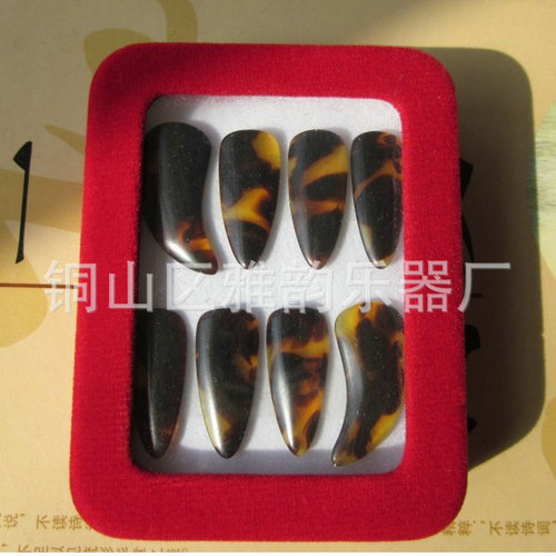 Professional hand polished guzheng nails, grooved guzheng nails for adults and children, 8 boxed guzheng nails