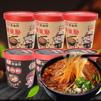 陈村螺蛳粉桶装粉丝泡面方便面免煮酸辣粉6桶/整箱网红面|ms
