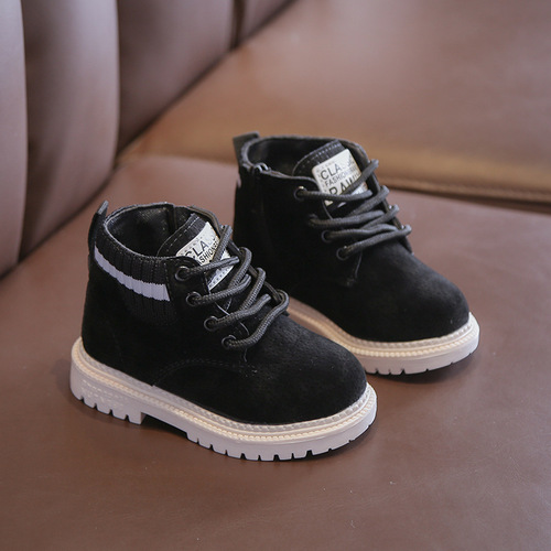  Autumn and Winter Children's Martin Boots Baby Snow Boots Plus Velvet Warm Anti-Slip Large Cotton Boots Boys and Girls Boots