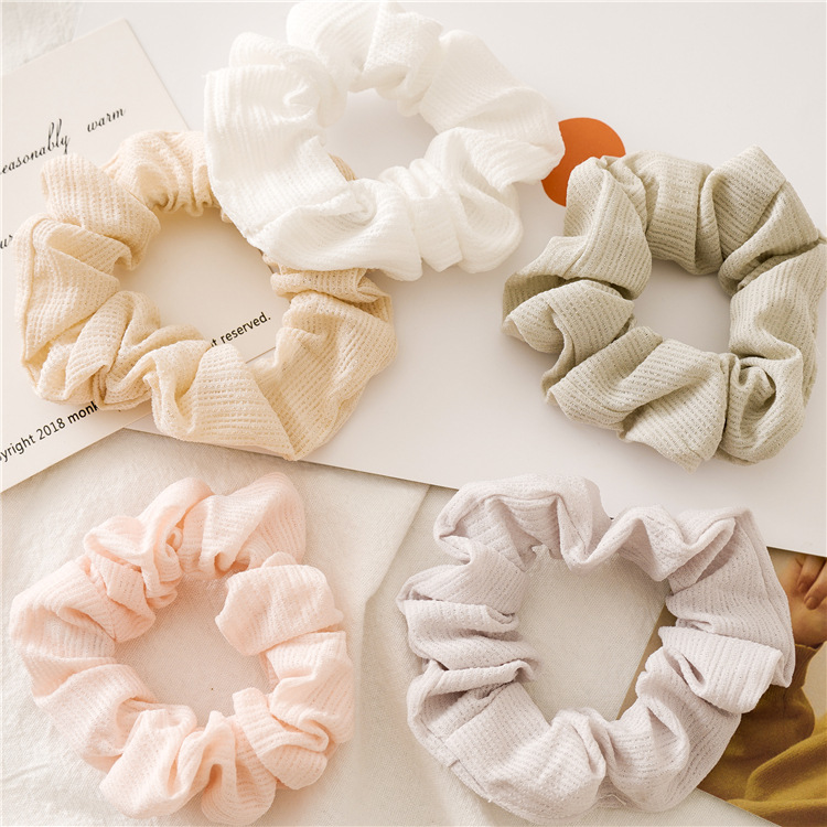 Simple Style Stripe Solid Color Cloth Hair Tie display picture 1