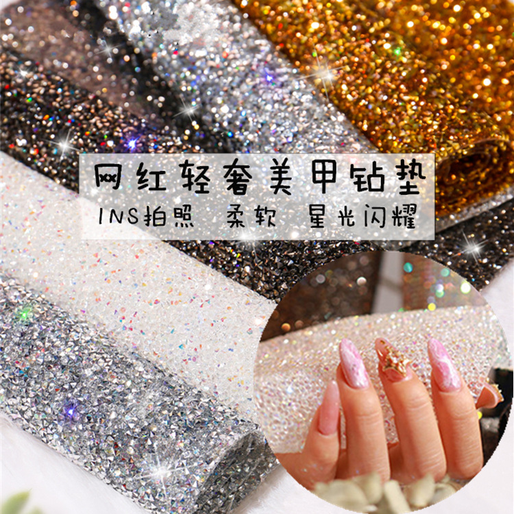 Net Red Nail Full Drilling Table Cushion Nail Table Cloth Background…