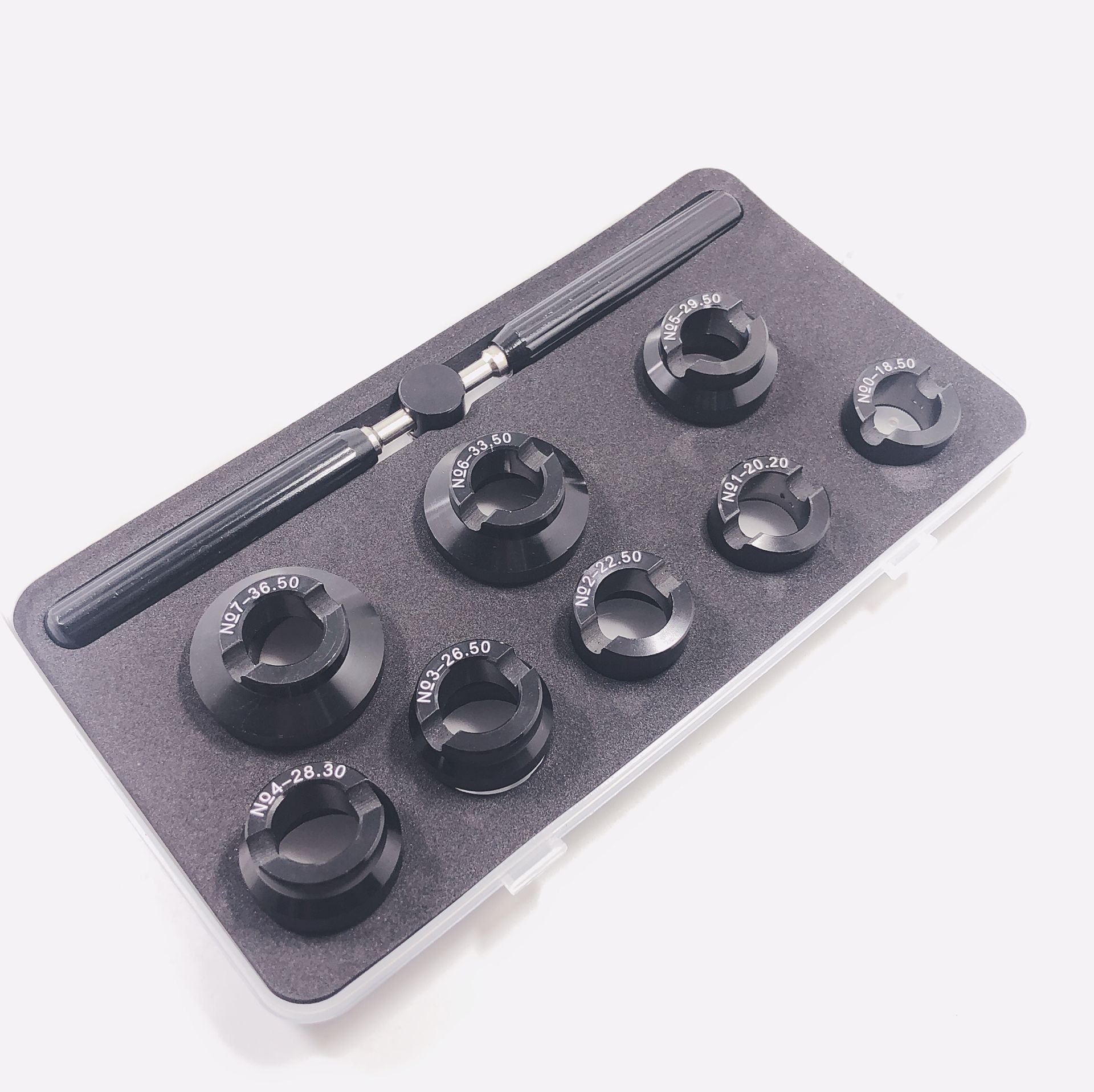 修表工具 5537齿纹后盖表开 9件套钛合金材质 开表后盖齿纹开