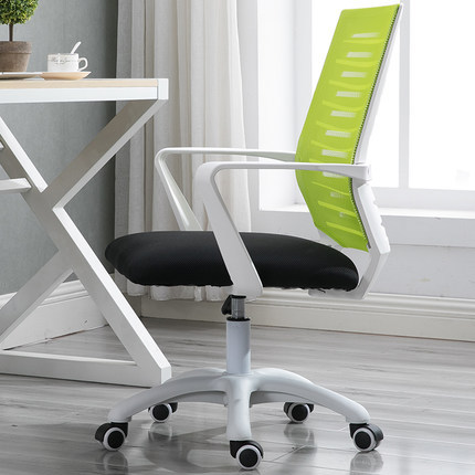 Белая рама зеленое сетевое трансферное кресло