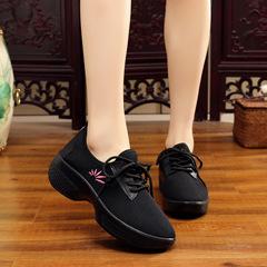 Square dance shoe factory wholesale dance shoes thick-soled casual shoes high heels dance shoes summer breathable mother shoes