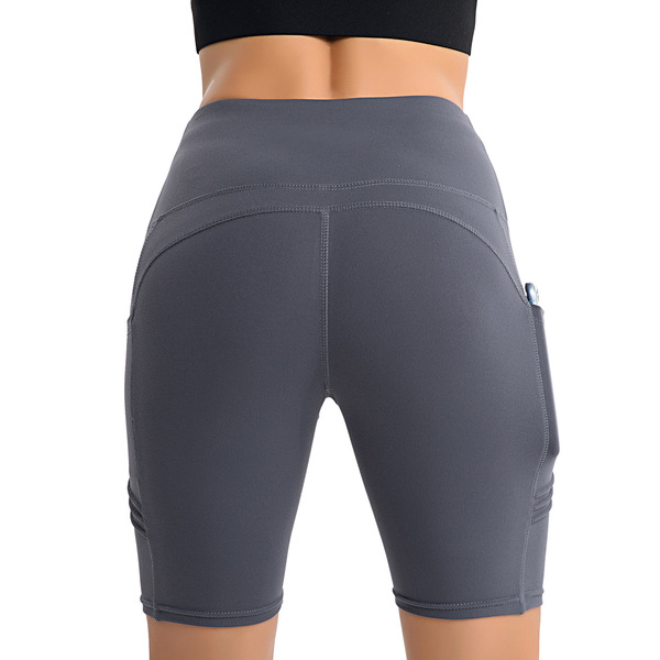 High-waist fitness shorts moisture absorption and perspiration exhaustion quick-drying Yoga suit and hip-lifting Yoga Pa