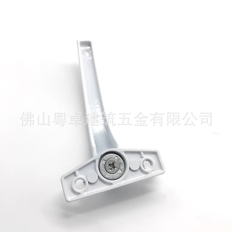 [佛山粤卓厂家直销 美式简约白色执手 铝合金门窗配件 单点锁]