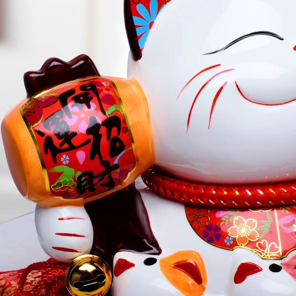 Tienda creativa decoración suerte tambor sacudiendo mano suerte gato plug-in y batería de doble uso japonés Oficina fortuna gato