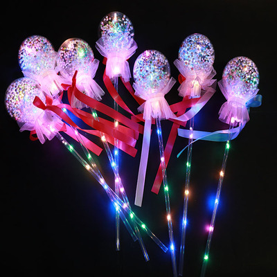 波波球魔法棒 仙女棒  发光LED波波球闪光棒儿童发光棒地摊玩具