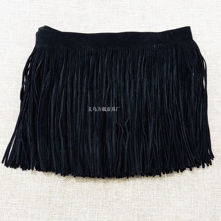 De doble cara de terciopelo borla ropa bufanda gamuza franja de Cachemira suéter ropa borla Franja al por mayor