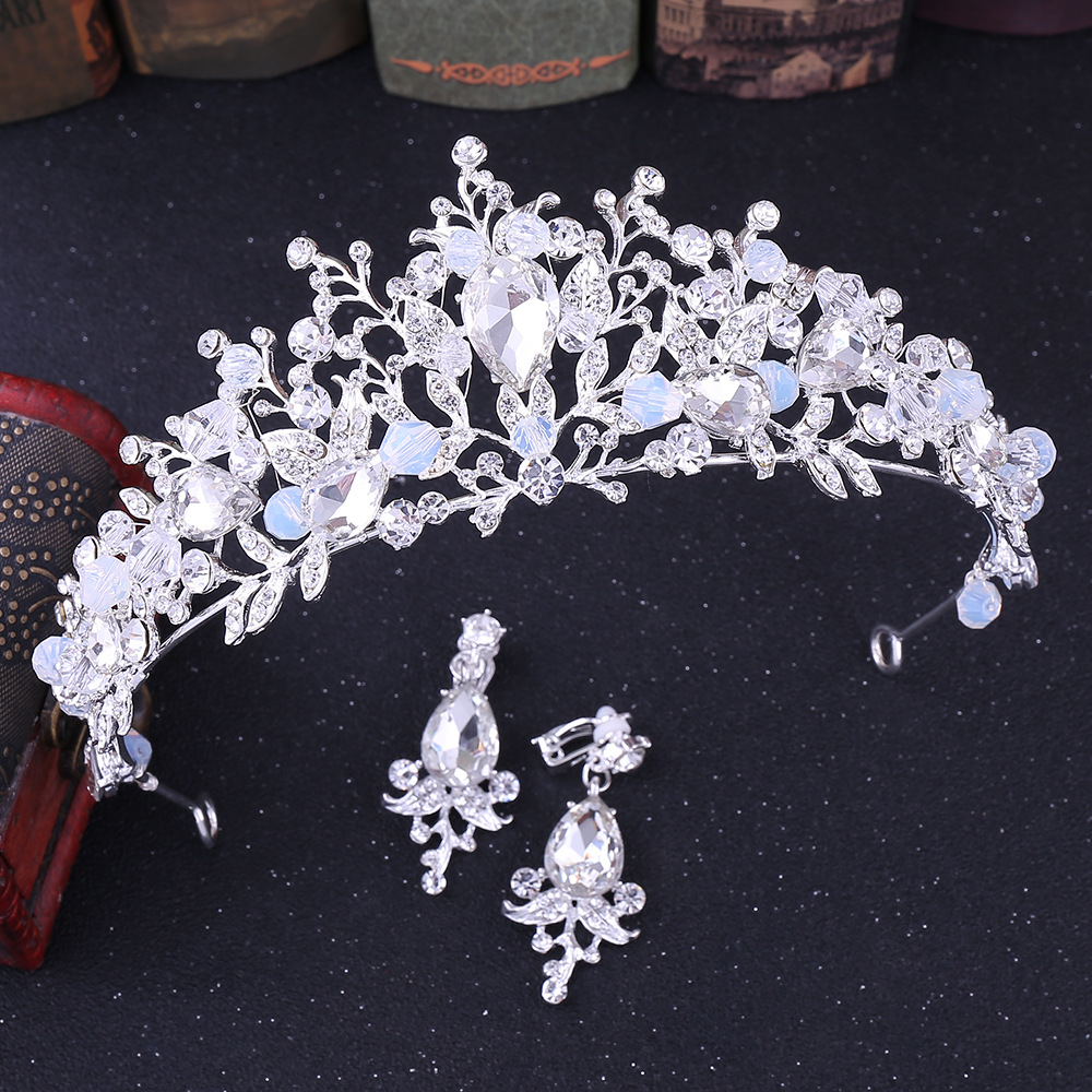 Fashion Crown Alloy Inlay Crystal Rhinestones Crown 1 Set display picture 5