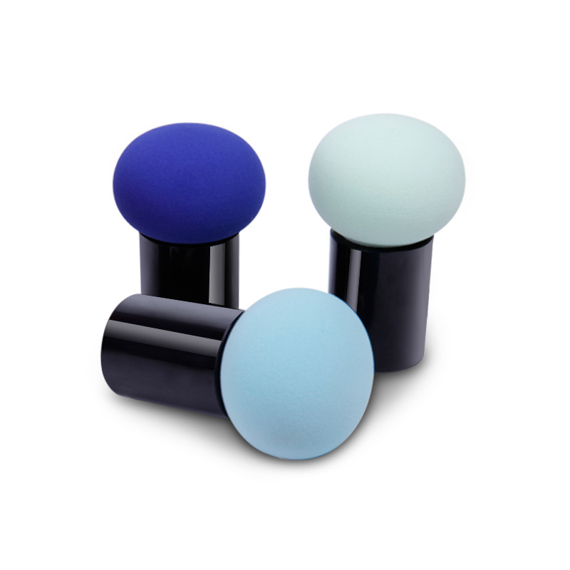 Cabeza de hongo soplo de polvo hidrófilo huevo de belleza sin látex húmedo y seco de doble uso esponja de belleza soplo de polvo herramientas de maquillaje