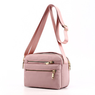 Capacious small bag with zipper, one-shoulder bag, oxford cloth