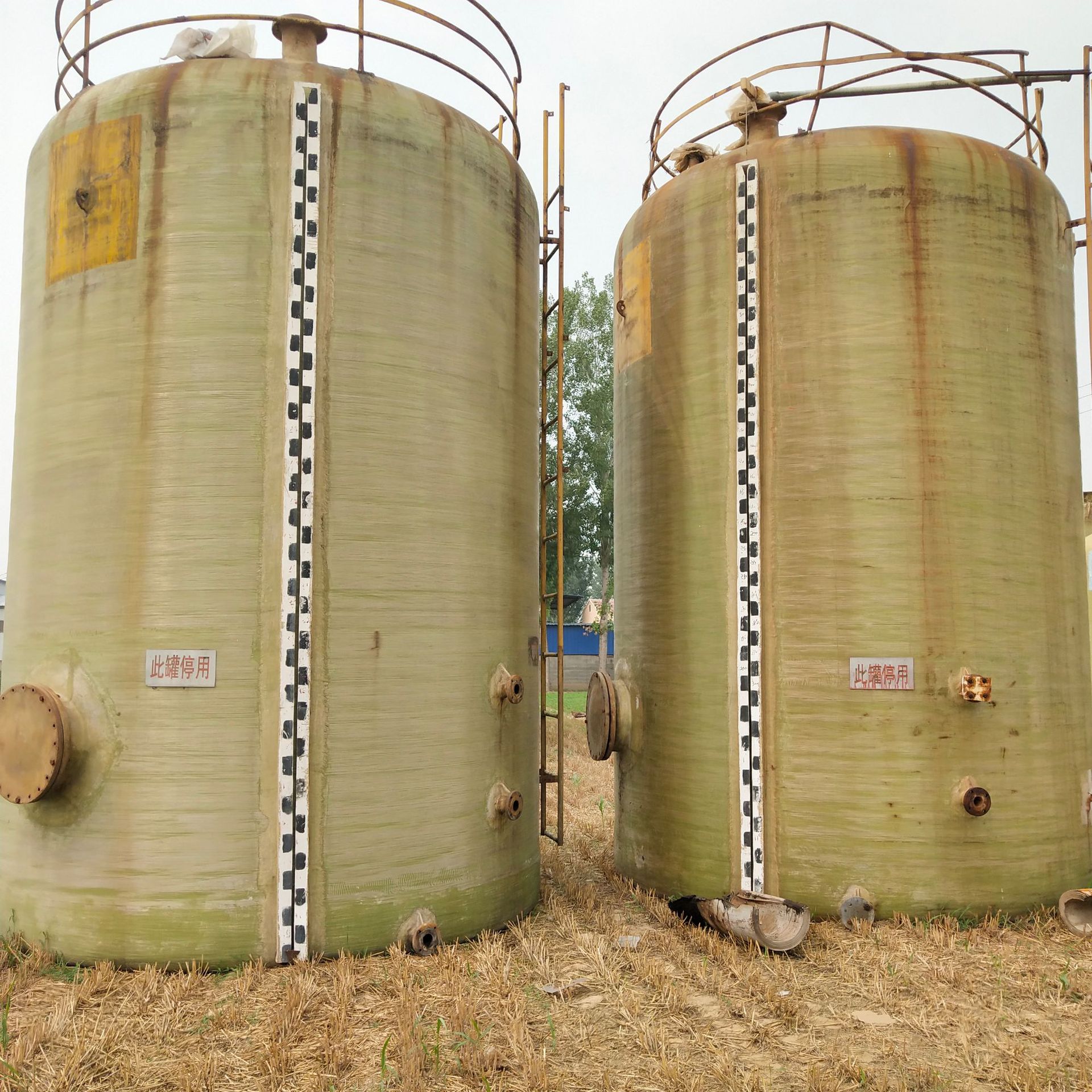 二*手玻璃钢盐酸储罐 二*手玻璃钢化工原料储罐 耐酸玻璃钢储罐