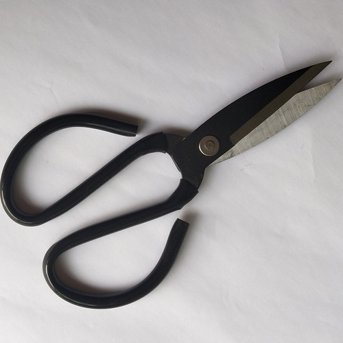 Industrial iron scissors, civilian scissors, kitchen knife king, black plastic handle carbon steel, stainless kitchen pointed scissors