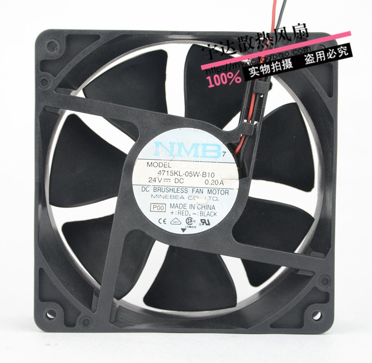 原装正品 NMB 12038 DC24V 0.2A 4715KL-05W-B10 12cm 散热风扇