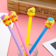 Cartoon cute yellow little duck unisex pen hyaluronic acid duck pen signature pen office stationery student pen