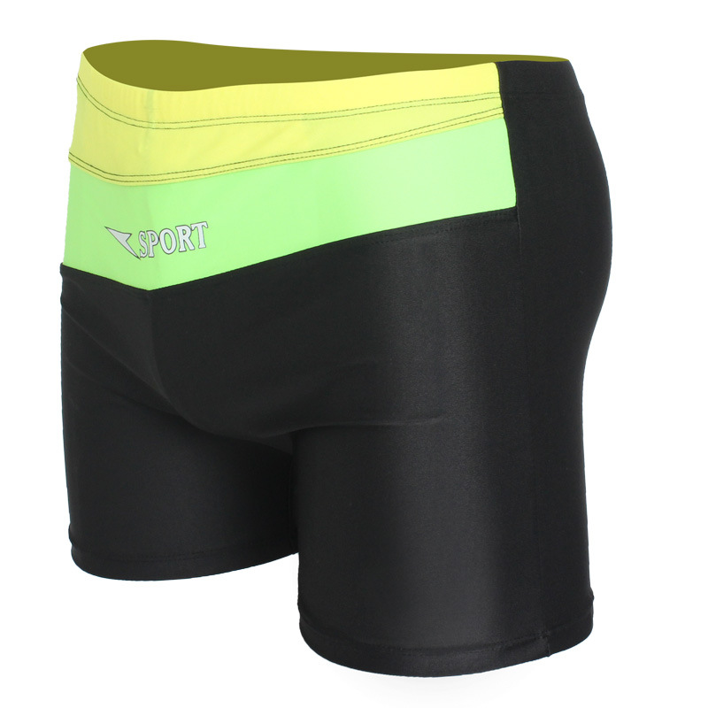 Manufactor wholesale new pattern swimming trunks man Flat angle motion Swimsuit Male spa swimming trunks Color matching swimming trunks One piece On behalf of