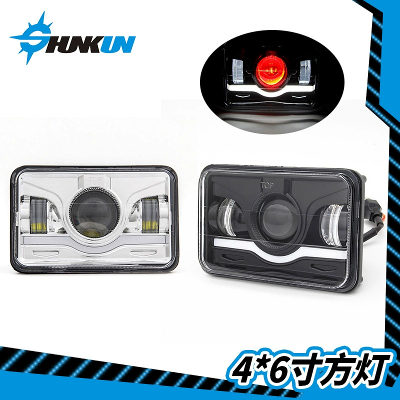 5-дюймовый квадратный Свет подходит для квадратного светового грузовика Jeep 4x6 дюймов светодиодная квадратная фара с дневной автомобильной фарой
