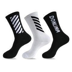 精英襪毛巾底加厚條紋滑板襪籃球襪子男女中筒嘻哈風格運動襪子