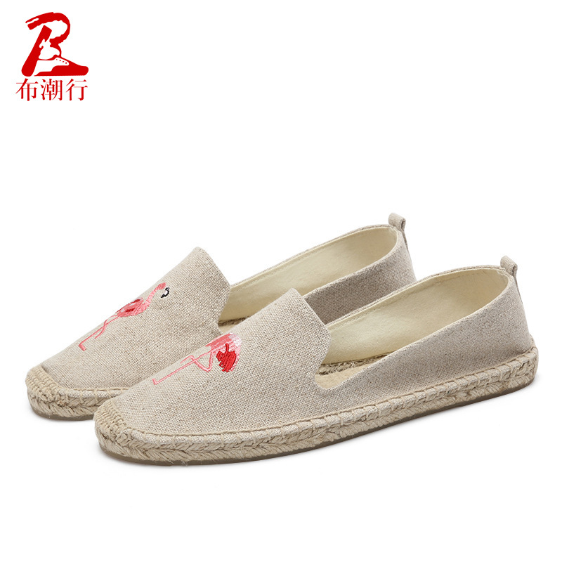 low casual cloth women's breathable espadrilles flat