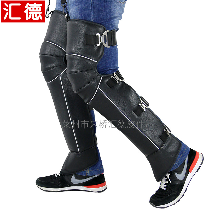 冬季骑摩托车护膝保暖护膝骑行加厚防风防寒加绒长款男电动车护腿