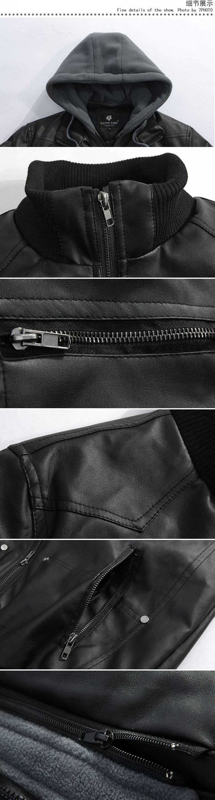 Veste en cuir homme - Ref 3443782 Image 12