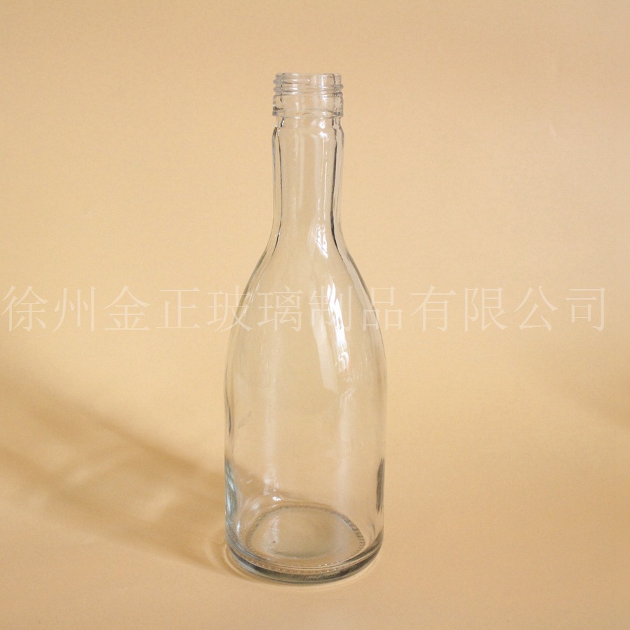 350ml 透明大肚白酒瓶 玻璃果汁饮品酒具 可定制logo 厂家直销