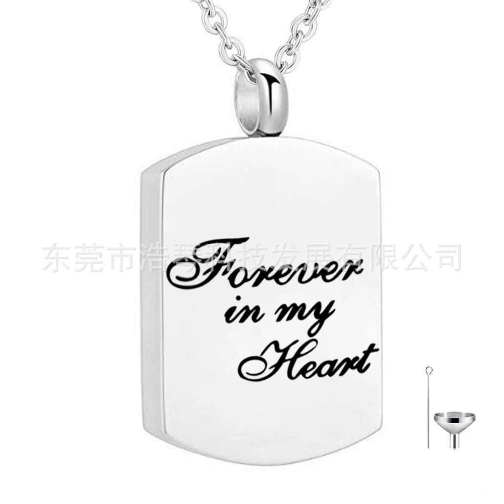 Мемориал домашнее животное пекарная шкатулка кулон ожерелье титановая сталь властный военный бренд кулон кремация ювелирные изделия очарование флакон духов