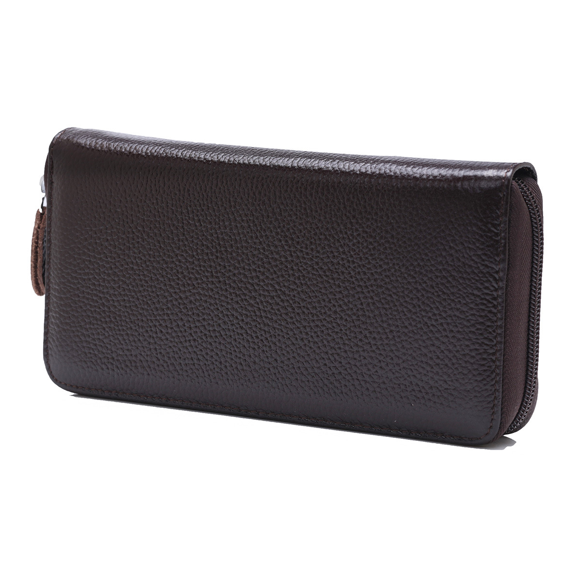 165g Weight Polyester Lining Material Zipper Closure Type Business, Travel Occasion Leather Material Solid Color Pattern Unisex Gender Fashion Style Square Shape Coffee, Pink, Purple, Red, Blue, Black Color Anti-rfid Creative Men's And Women's Leather Long Wallets Multi-function Zipper Wallet 24