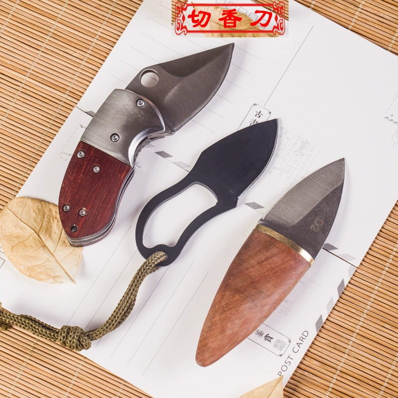 Благовония Dao Принадлежности Инструменты Благовония Сандаловое дерево Портативный нож для резки благовоний Фрагменты Нож для благовоний Разделочная доска из черного дерева