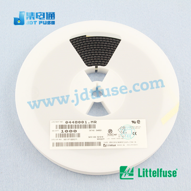 供现货批发原装力特 0448001.MR 1A/125V 贴片保险丝可免费拿样
