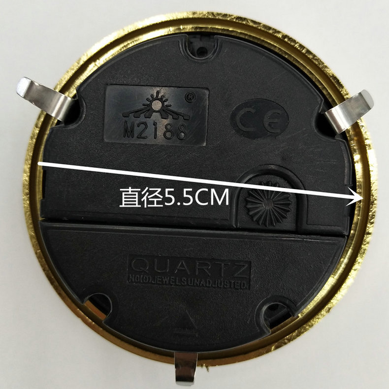 厂家供应70mm指针式工艺表头 嵌入式石英钟胆 圆形嵌入式钟胆详情图8