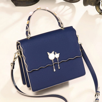 韓版女士手提包真皮壹件代發斜挎包女小包純色簡約小方包代理加盟